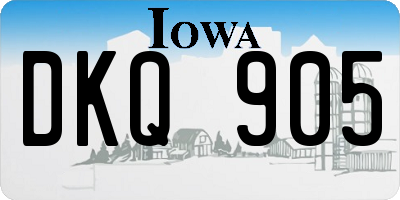 IA license plate DKQ905