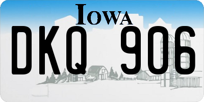 IA license plate DKQ906