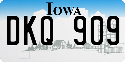 IA license plate DKQ909