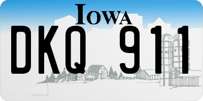 IA license plate DKQ911