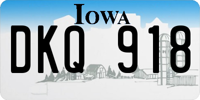 IA license plate DKQ918