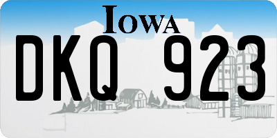 IA license plate DKQ923