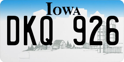 IA license plate DKQ926