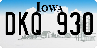 IA license plate DKQ930