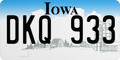 IA license plate DKQ933