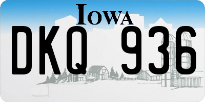 IA license plate DKQ936