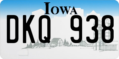 IA license plate DKQ938