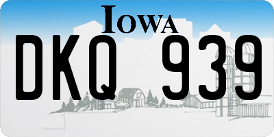 IA license plate DKQ939