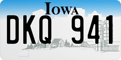 IA license plate DKQ941