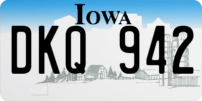 IA license plate DKQ942