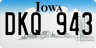IA license plate DKQ943