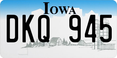 IA license plate DKQ945