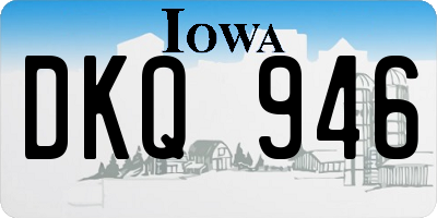 IA license plate DKQ946