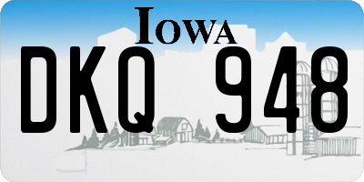 IA license plate DKQ948