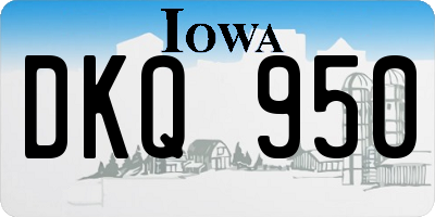 IA license plate DKQ950