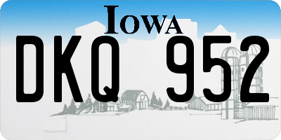 IA license plate DKQ952