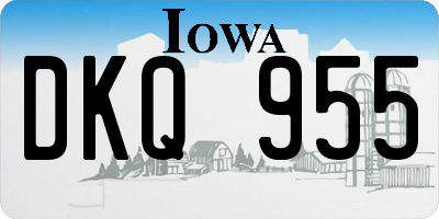 IA license plate DKQ955