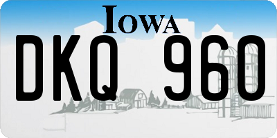 IA license plate DKQ960