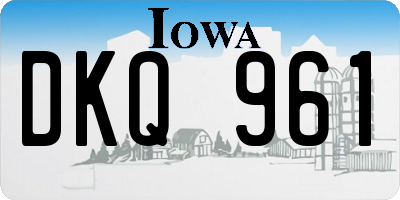 IA license plate DKQ961