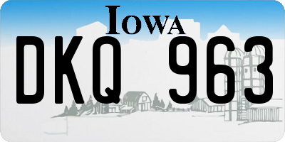 IA license plate DKQ963