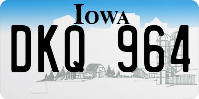 IA license plate DKQ964