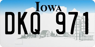 IA license plate DKQ971