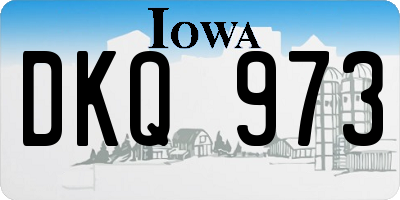 IA license plate DKQ973