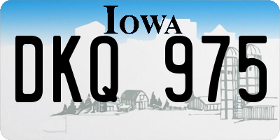 IA license plate DKQ975