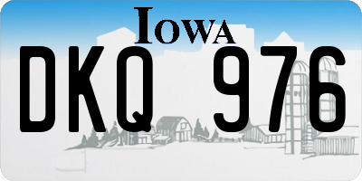 IA license plate DKQ976