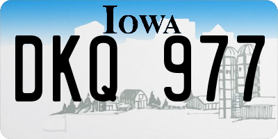 IA license plate DKQ977