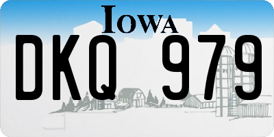 IA license plate DKQ979