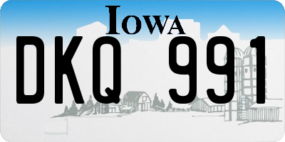 IA license plate DKQ991