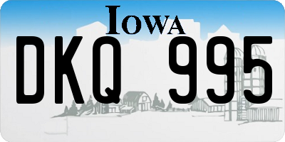 IA license plate DKQ995