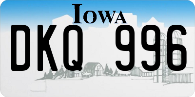 IA license plate DKQ996