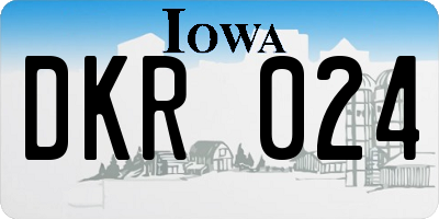 IA license plate DKR024