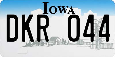 IA license plate DKR044