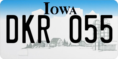 IA license plate DKR055