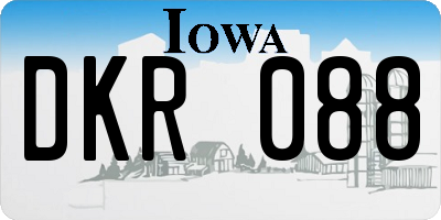 IA license plate DKR088