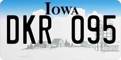 IA license plate DKR095