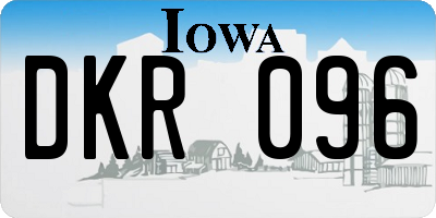 IA license plate DKR096