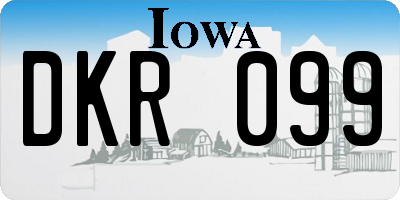 IA license plate DKR099