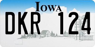 IA license plate DKR124