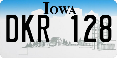 IA license plate DKR128