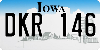 IA license plate DKR146
