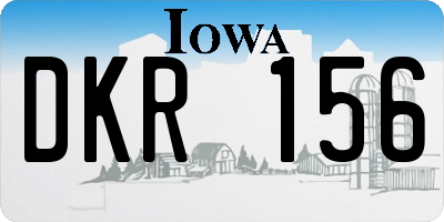 IA license plate DKR156