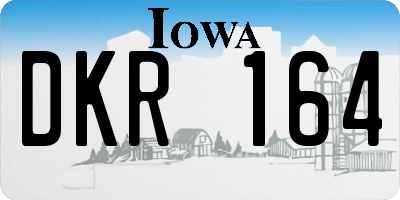 IA license plate DKR164