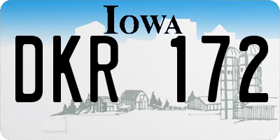 IA license plate DKR172