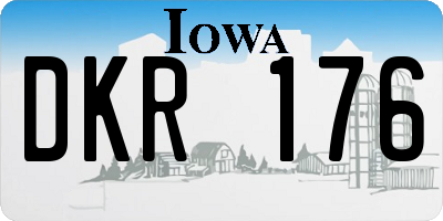 IA license plate DKR176