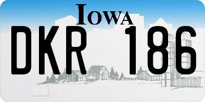 IA license plate DKR186