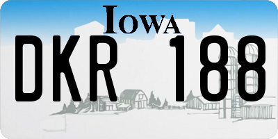 IA license plate DKR188